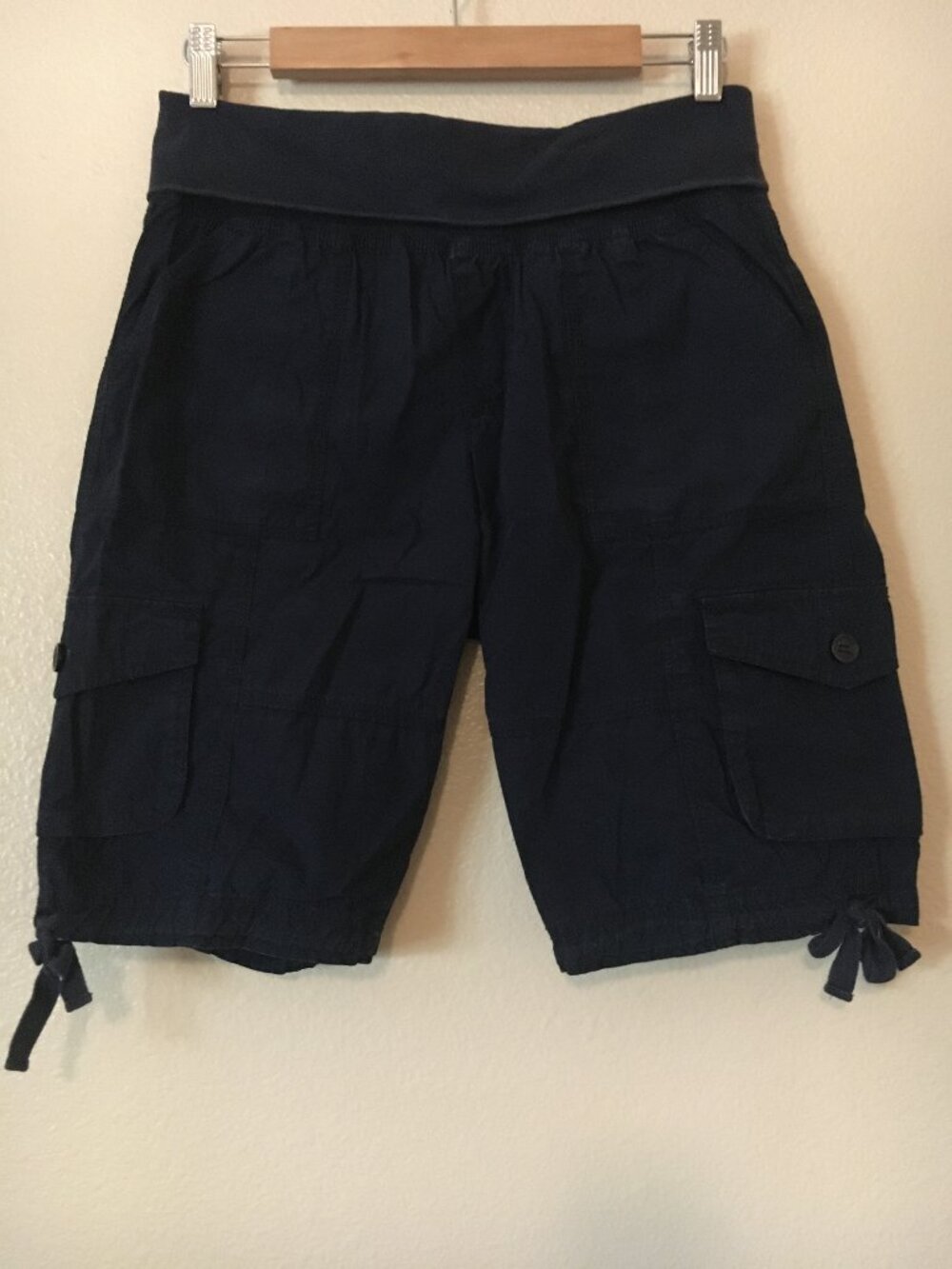 Calvin Klein Performance Shorts S Cargo Rollover Bermuda Navy Soft Waist Band